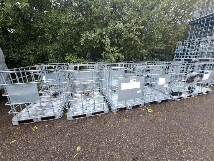 Partij IBC kratten ijzer/kunststof bodem 28st incl transport, Doe-het-zelf en Verbouw, Kratten en Dozen, Krat, 100 cm of meer