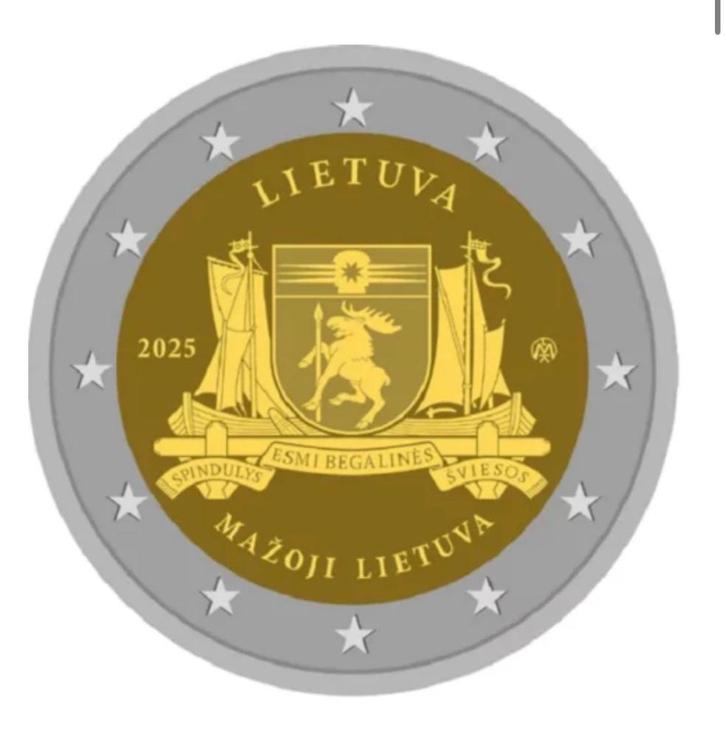 2 euro Litouwen “Mažoji Lietuva’’ UNC 2025, Postzegels en Munten, Munten | Europa | Euromunten, Losse munt, 2 euro, Overige landen