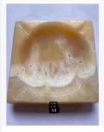 Edelsteen gele calciet asbak/ schaal 11,5 x 11,5 x 3 cm, Sieraden, Tassen en Uiterlijk, Edelstenen, Ophalen of Verzenden, Zo goed als nieuw