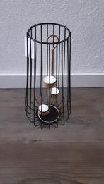 Sinterklaas windlicht nieuw metaal zwart en goud, Huis en Inrichting, Woonaccessoires | Kandelaars en Kaarsen, Ophalen, Zwart