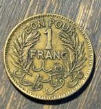 1 Franc 1945 Tunesie, Postzegels en Munten, Munten | Afrika, Ophalen of Verzenden, Overige landen, Losse munt