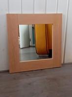 Spiegel vierkant eiken, Vierkant, Ophalen of Verzenden, Zo goed als nieuw, Minder dan 100 cm
