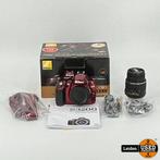 Nikon D3200 DSLR Rood + 18-55mm VR II Lens, Audio, Tv en Foto, Fotocamera's Digitaal