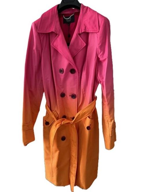 NIEUW MAURA x Clauda Strater Trenchcoat regenjas 42 degrade, Kleding | Dames, Jassen | Zomer, Nieuw, Maat 42/44 (L), Roze, Verzenden