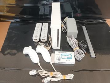 Nintendo Wii incl 20 spellen 2 controllers nunchucks HDMI beschikbaar voor biedingen