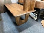 Tafel walnoten hout 240x100 afgeronde hoeken japandi stijl, 100 tot 150 cm, Nieuw, Vijf personen of meer, 150 tot 200 cm