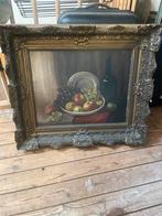 Stilleven schilderij met fruit en wijn, Ophalen of Verzenden