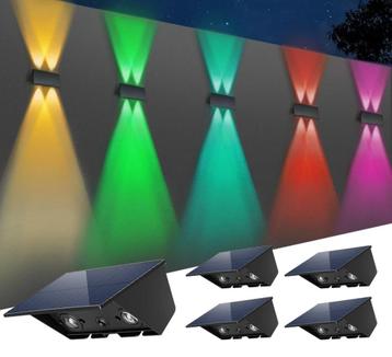 Solar Up & Down wandlamp met 4 leds (RGB en warm wit licht) beschikbaar voor biedingen