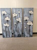 Wanddecoratie Drieluik bloemen, Ophalen, Zo goed als nieuw