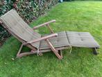 Hardhouten ligstoel, Tuin en Terras, Ligbedden, Ophalen, Hout