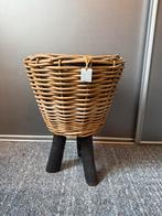 Rattan plantenbak nieuw!, Ophalen, Kunststof, Rond, Zo goed als nieuw
