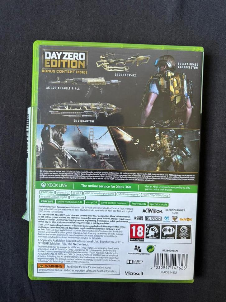 Call of Duty: Advanced Warfare, Xbox 360, Spelcomputers en Games, Games | Xbox 360, Zo goed als nieuw, Overige genres, 1 speler