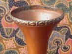 Mooie antieke bewerkte koperen vaas uit Pakistan 20,5 cm., Ophalen of Verzenden