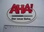sticker oud AHA GEHA pen pennen vulpen strip art pop retro, Verzenden, Zo goed als nieuw, Bedrijf of Vereniging