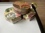 3 Vintage Bijouterie Doosjes met Bloemenmotief, Ophalen of Verzenden, Zo goed als nieuw