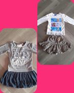 Set Lente Kleding Jurk, T-Shirt en Rok 3x, Maat 104, Ophalen of Verzenden, Gebruikt, Meisje, Setje