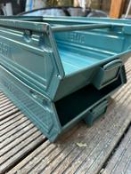 Vintage Stalen archief bakken, Doe-het-zelf en Verbouw, Kratten en Dozen, Ophalen, Gebruikt, Minder dan 35 cm