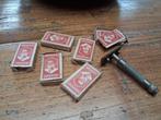 nostalgische oude scheermes + 6 doosjes mesjes, Antiek en Kunst, Ophalen of Verzenden
