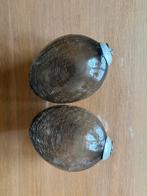 2 Grote Taupe Kerstballen, Ophalen of Verzenden, Zo goed als nieuw, Rond, Glas