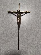 koperen/messing kruisbeeld met jezus crucifix zgan, Ophalen of Verzenden, Zo goed als nieuw, Overige typen