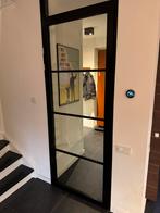 Cando zwarte binnendeur, opdek met 4 ruiten linksdraaiend, Ophalen, Gebruikt, 80 tot 100 cm, 215 cm of meer