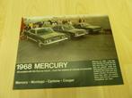 1968 Mercury Full Line Brochure USA, Boeken, Auto's | Folders en Tijdschriften, Gelezen, Overige merken, Ophalen of Verzenden