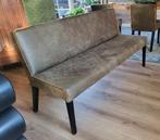 Eetkamerbank Rodeo Microleder Army Green + 2  Stoeltjes, Ophalen, Minder dan 75 cm