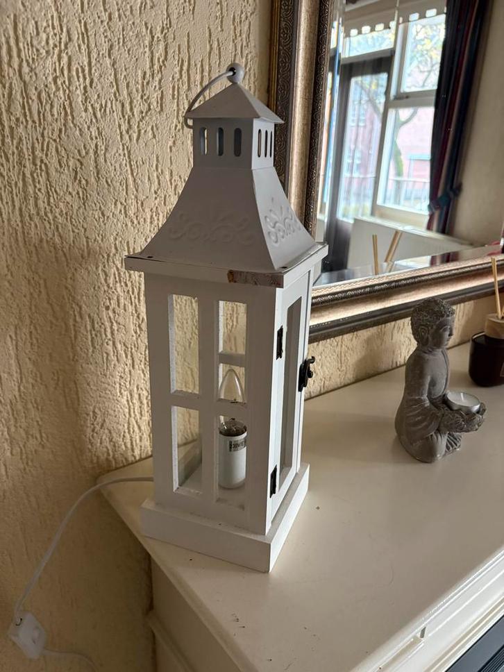 Windlicht met Gloeilamp, Huis en Inrichting, Lampen | Losse lampen, Gebruikt, Gloeilamp, 30 tot 60 watt, E27 (groot), Ophalen of Verzenden