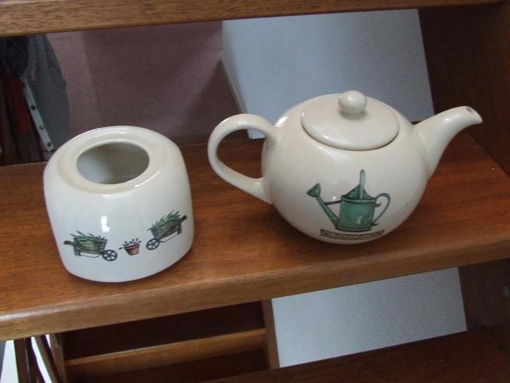 Jet Theepot en theelicht Gardener Friends, Huis en Inrichting, Keuken | Servies, Zo goed als nieuw, Overige typen, Overige stijlen