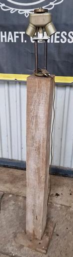 Stoere eiken stalamp meerpaal landelijke vloerlamp, Huis en Inrichting, Lampen | Vloerlampen, Ophalen, Zo goed als nieuw, 100 tot 150 cm