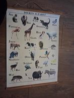 Poster met dieren alfabet, Ophalen, Rechthoekig Staand, Zo goed als nieuw, Canvas of Doek