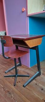 vintage school bureau en stoel van Marko, Gebruikt, Tafel(s) en Stoel(en), Ophalen