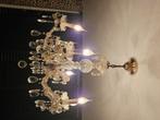 Antieke kristallen lamp 6 armen, Ophalen, Zo goed als nieuw, Glas