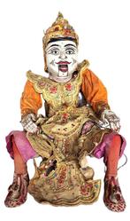 Antiek Burmese string marionet 70 cm, Ophalen of Verzenden