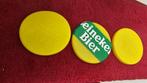 3x Heineken tapdoppen met Heineken logo op dop, Ophalen of Verzenden, Heineken