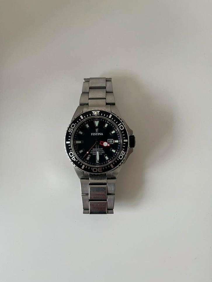 Festina Herenhorloge Staal F20663/3, Sieraden, Tassen en Uiterlijk, Horloges | Heren, Gebruikt, Polshorloge, Overige merken, Staal