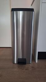 Brabantia prullenbak 30 liter rvs, Ophalen, Gebruikt