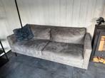 Bank Leer Grijs  200 x 90 cm. 80 cm hoog, Ophalen, Driepersoons, Zo goed als nieuw, Rechte bank