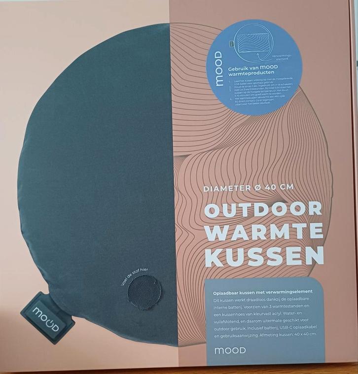 Mood Warmtekussen - 40 cm in/outdoor, Huis en Inrichting, Woonaccessoires | Kussens, Zo goed als nieuw, Rond, Ophalen of Verzenden