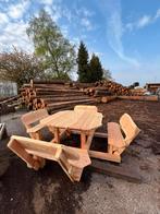Tuinbankje van Douglas hout.Jubileumbank met rugleuning, Ophalen of Verzenden, Nieuw, Hout