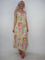 *Abfab Vintage Linnen Jurk met Pastel Bloemen 42*, Marks & Spencer, Maat 42/44 (L), Ophalen of Verzenden, Onder de knie