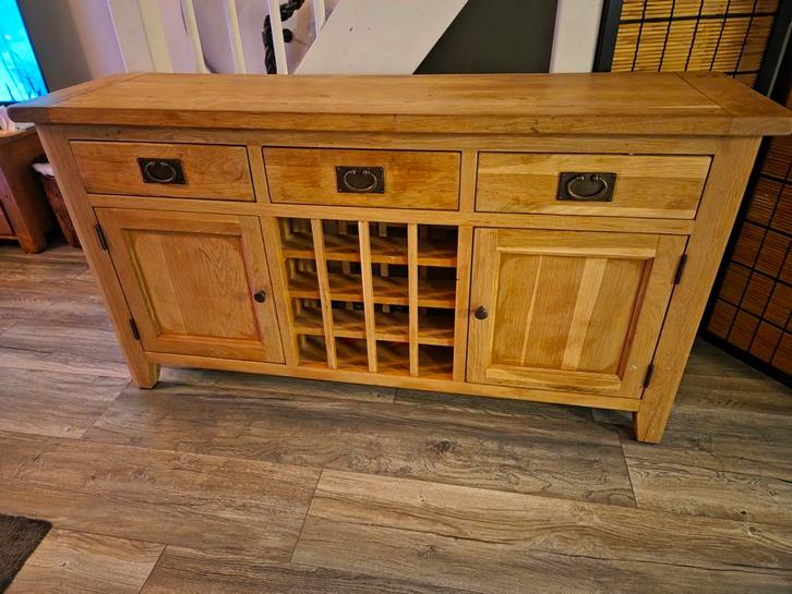 Massief eiken dressoir tv-meubel sidetable ladekast, Huis en Inrichting, Kasten | Dressoirs, Zo goed als nieuw, 25 tot 50 cm, Ophalen