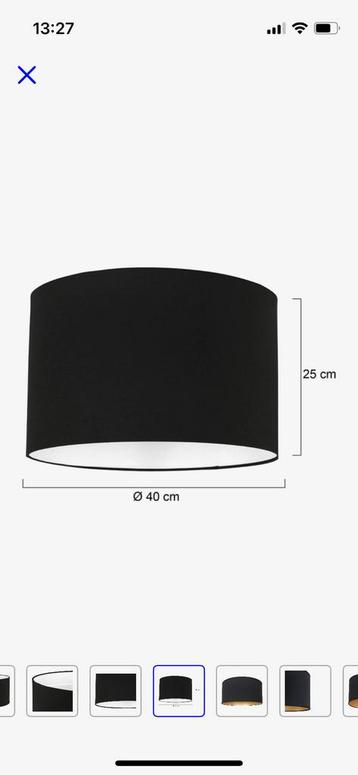 Zwarte Ronde Lampenkap - 40x25 cm - Nieuw in Doos beschikbaar voor biedingen
