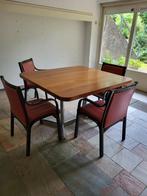 Tafel 118 cm. x 125 cm., Ophalen, Vierkant, Zo goed als nieuw, Tijdloos