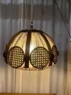 vintage Manou hanglamp,jute stof ,jaren 70, Ophalen of Verzenden, Gebruikt, Stof, Minder dan 50 cm