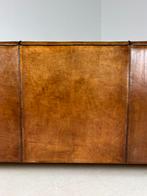 Schapenleren 3 zits bank klassiek art deco, Ophalen, Zo goed als nieuw, 75 tot 100 cm, 200 tot 250 cm