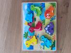Dino puzzel, Ophalen, Zo goed als nieuw, Van hout, Minder dan 10 stukjes
