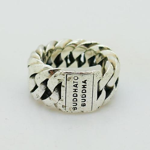 Buddha to Buddha zilveren ring maat 18, Sieraden, Tassen en Uiterlijk, Ringen, Gebruikt, Dame of Heer, 18 tot 19, Zilver, Zilver