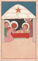 KERS KERSTSTAL  JAREN 40 ZEER MOOIE OUDE KAART KK187, Verzamelen, Ansichtkaarten | Themakaarten, Ophalen of Verzenden, 1920 tot 1940