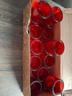 Nieuw 15 rode kaarsenhouders postcode loterij, Ophalen of Verzenden, Nieuw